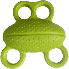 Finger Ball Exerciser Grip Stress Ball for Hand and Finger Strength - Four Finger Holes, PU Material, Ideal for Therapy, Arthritis, and Hand Workout - light green