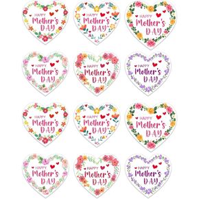 Happy Mother's Day Stickers 24PCS Mothers Day Gift Stickers 2Inch Round Mothers Day Labels Stickers,Floral Mothers Day Gifts Tag Stickers for Kids Envelope Seals Cards Mothers Day Party Favor Decor