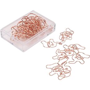 Animal Shaped Paper Clips, 100pcs Elephant Paperclip Fun Paper Clips Cute Paper Clips Shaped Paper Clips, Decorative Paper Clips Bookmark Clips Office Supplies for Document Organizing