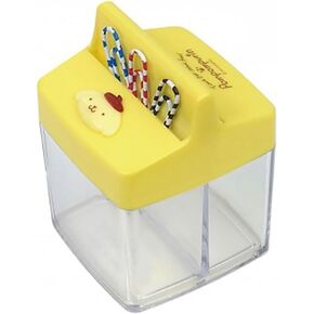 LENITH Cute Animal Faced Pompompurin Paper Clip Dispenser Magnetic Lid Boxes with 6 Paper Clips Case