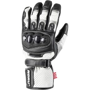 Noru Sokudo Leather Racer-Style Gauntlet Glove (Blue/Black/White)