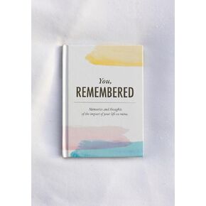 Gratbook You Remembered Book, Prompt Book to Record Memories during Grief, for self or gift as someone who lost loved one (white)