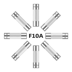 ALLECIN 10A 250V 5x20MM Fast Blow Ceramic Fuses 10 Amp 250 Volt 0.2 x 0.78 Inch Fast-Acting Tube Fuse F10AL250V (Pack of 20Pcs)