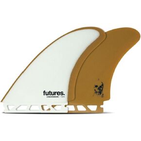 Futures Fins Christenson Twin Fin Set - White/Brown