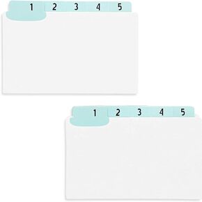 2 Sets Daily Index Card Dividers with UV Laminated Tabs, Numbers 1-31, 3.5 x 5 in.