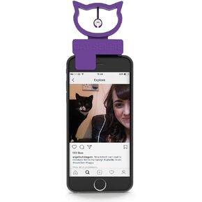 Bubblegum Stuff Cat Selfie Cat Toy Mobile Phone Accessory - Mini Portable Attachment for Phone Camera to Take Pet Selfie - Compatible with Most Phones Including iPhone & Android