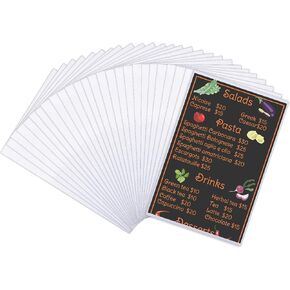Henoyso 8.5" x 14" Menu Cover Rigid Print Protectors Clear Heavy Duty Menu Holder Poster Protector Sleeve Hard Plastic Paper Sleeves for Page Sheet Photographs Document Birth Certificate (25 Pcs)