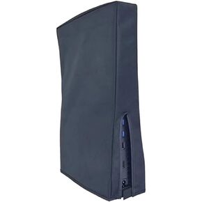 Game Console Dust Cover Compatible for Playstation 5 Slim, Horizontal/Vertical Cover Sleeve Slim Protective Case Anti-Scratch & Dustproof Accessories (Vertical Cover Black)