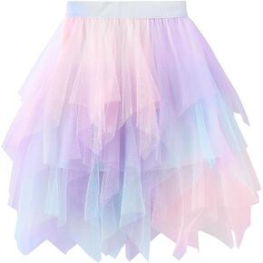 Heyielda Little Girls Rainbow Tutu Skirts Toddler Girls Layer Princess Tulle Skirt for Birthday Ballet Dance