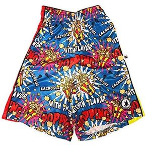 Flow Society Popcorn Boys Lacrosse Shorts | Boys LAX Shorts | Lacrosse Shorts for Boys | Kids Athletic Shorts for Boys