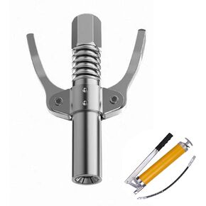 WedFeir Grease Gun Coupler, Double Handle Quick Lock Release Grease Tips Ends Couplers, Grease Nozzle Fittings, Rated 10,000 PSI, Compatible with All Grease Gun 1/8" NPT Fittings.