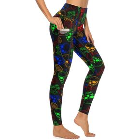 MSOKAZZLES High Waisted Exercise Yoga Pants for Women Running Sports Workout Yoga Leggings with Pockets