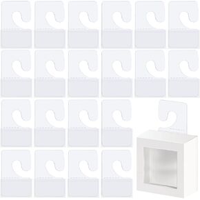 Anjmd 360 PCS Hook Hang Tags Self Adhesive Hang Tabs Hooks Hang Tabs Self Adhesive Hanging Tabs Plastic Hang Tags for Retail Displays in Small Business Shops（1.65x1.06inch）