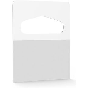 DGJM 1000PCS 1-1/4" X 1-5/8" Slot Hole Self Adhesive Hanging Tabs Heavy Duty Clear Plastic Hang Tabs Tags Hook for Store Retail Display