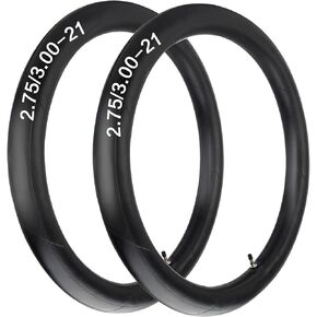 2.75/3.00-21 Tube 80/100-21 Dirt Bike Tube with TR4 Straight Valve Stem Fits Motorcycle with 21" Tires(90/80-21, 90/90-21, 80/100-21) 2PCS