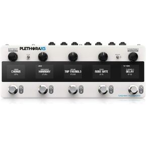 TC Electronic PLETHORA X5 TonePrint Pedal Board Loaded with all Your Favorite FX and 5 MASH Footswitches, White