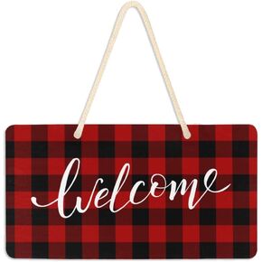 Door Sign, 6 X 11 Inch, PVC Welcome Front Door Plaque Hanger Home Decoration for Farmhouse Office Coffee Shop Bar (Bird and Flag)