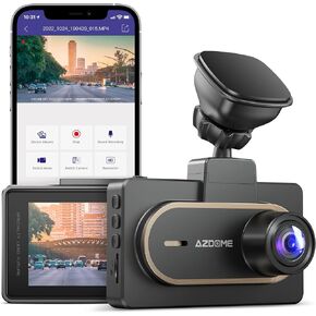 AZDOME 2K Dash Cam, Built in WiFi, Dashboard Camera with QHD 2560x1440P, M27 Car Camera, Dashcams for Cars with 3" Display, WDR, Night Vision, Parking Monitor, G-Sensor