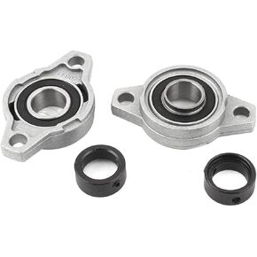 XMHF 2 Set 15mm FL002 Zinc Alloy Self Aligning Pillow Block Flange Bearing
