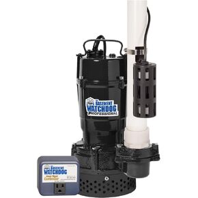 THE BASEMENT WATCHDOG Model BWT050 ½ HP 4,100 GPH at 0 ft. and 2,770 GPH at 10 ft. Cast Iron/Cast Aluminum Submersible Sump Pump with Caged Dual Micro Reed Float Switch