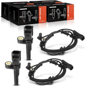 A-Premium ABS Wheel Speed Sensors Compatible with Dodge, Ram Models - Ram 1500 2010, 1500 2011-2012 - Front & Rear, Driver and Passenger Side, 4-PC Set, Replace# 68060333AB, 56028668AA