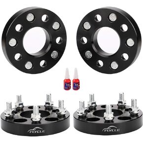 FLYCLE 1 inch 5x4.5 Wheel Spacers for TJ YJ XJ MJ KJ KK ZJ, 5 Lug 5x114.3mm Wheel Spacer for Wrangler Ranger Explorer Mustang Edge 1/2-20 Studs with 82.5mm Center Bore