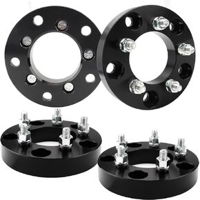 4PCS 5x5.5 to 5x5 Wheel Adapters for JK WK WJ XK Wheels on Ram 1500 Bronco E-150 Econoline F-150,1.5 Inch 5x139.7 to 5x127 Wheel Adapters 87.1mm Hub Core with 1/2 Studs Changed Bolts Pattern Adapter