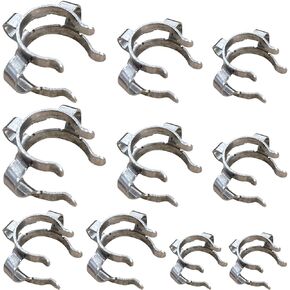 10 pcs Plastic Joint Clips 5 Sizes (14mm 19mm 24mm 29mm 34mm) Lab Keck Clamp #14#19#24#29#34 Keck Clips Laboratory Clamp, Ground Clip 5 Mixed Color