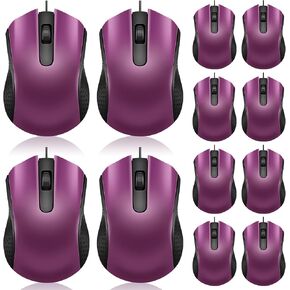 Hoteam 12 Pcs Wired Computer Mouse Bulk Cord USB Computer Mice Ergonomic Wired Mouse for Pcs, Computers, Laptops, Gaming Office Home Supplies(Black) in Saudi Arabia