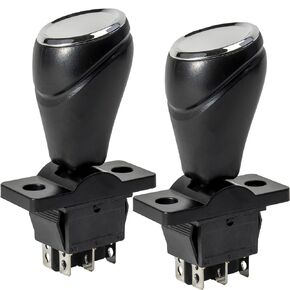 2Pcs weelye Children's Electric Car Joystick Toy Bumper Car Forward Reverse Switch On The Car Forward and Backward Switch, Children Rotate 360 Degrees Toy Car Push Rod Shift Automatic Reset Switch