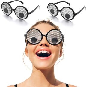 Skylety 3 Pieces Googly Eyes Glasses Halloween Funny Shaking Costume Eyes Glass Novelty Shades Funny Eyewear Funny Googly Accessories for Party Favor Men Kids
