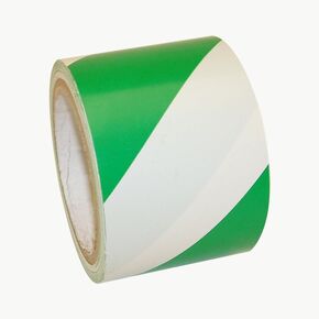 JVCC Hazard Warning Tape [6 mils thick] (HZ-8): 1/2 in. x 18 yds. (Black with Yellow stripes)