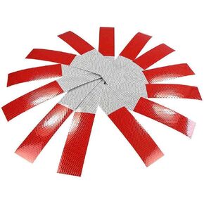 ANKI 10Pcs DOT-C2 2" X 10' Red/White Reflective Reflector Tape Conspicuity Safety Caution Warning Sticker for Car Truck Trailer Mailbox (Red/White)