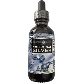 SilverSalu Colloidal Silver Liquid Mineral Supplement for Immune Support, Serving Size 1.9ml about 57 Drops