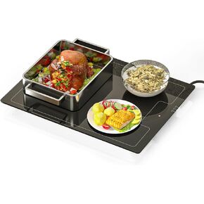 Food Warmer,Electric Hot Plate 19''x15'',Food Warmers for Parties,Two Adjustable Temperature Settings for Buffets, Restaurants, House Parties, Party Events in Kuwait