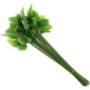 yyangz 20PCS Artificial Rose Stem with Leaves Flower Bouquet Material Fake Plastic Floral Wire Stem DIY Craft Bouquet Making Suitable for Wedding Flower Decoration Corsages Floral Home Decor