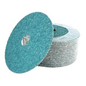 VSM Actirox Ceramic Resin Fiber Disc, 7" X 7/8", 80 Grit, Medium Grade, Tear-Resistant Fiber Backing, Pack of 25 Durable Abrasive Discs, Hand-Held Machine Compatible