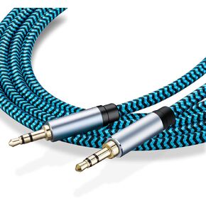 Aux Cord 5ft/1.5M, Nylon Braided 3.5mm Audio Cable Headphone Cable 3.5mm Male to Male Aux Cord for Car, for Headphone,Tablets, Speakers in Kuwait