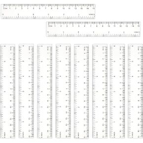 10 Pack Clear Ruler 6 Inch Small Plastic Ruler Transparent Straight Ruler Flexible Ruler Measuring Tool Rulers Bulk for Kids School Office Classroom