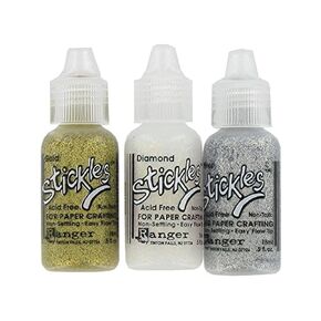 Stickles Glitter Glue Bundle of 3 Colors | Silver, Diamond, and Gold | Craft Glitter Glues