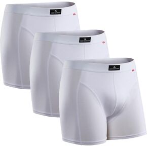 DANISH ENDURANCE Soft Cotton Boxer Briefs, Stretch Fit Underwear for Men, 3-Pack