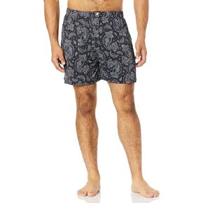 STACY ADAMS Men's Boxer Short, Black Paisley, XL