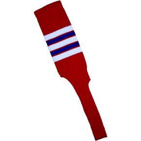 MCSports Baseball Stirrups 8" Cut with Three Color Stripes