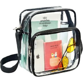 محفظة Dotpraise Clear، حقيبة شفافة معتمدة للملعب مع حزام قابل للتعديل، حقيبة كروس شفافة للمناسبات الرياضية والحفلات الموسيقية in Kuwait