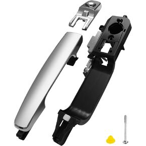 Front Driver Side Exterior Door Handle Fit for Ford Focus 2008-2011, Replace Handle 8S4Z-5422404-AA Cover with Keyhole 8S4Z-54218A14-AA Bracket 8S4Z-5426685-B, Black