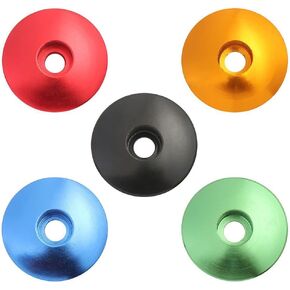 gofidin 5pcs Bike Stem Cap, Personalise Bicycle Headset Top Cover, Aluminum Bicycle Top Cap Outdoor Mountain Bike Accessories for MTB Bike