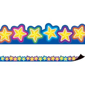 Teacher Created Resources Neon Stars Magnetic Border (77128)