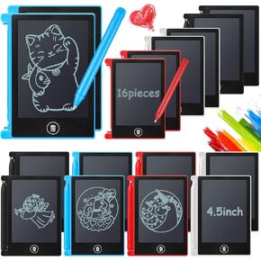 Nezyo 16 Pack 4.5 Inch Mini LCD Writing Tablet for Kids, Mix Colors in Kuwait