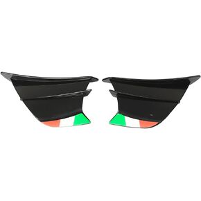 Acouto Motorcycle Side Spoiler Motorcycle Fairing Winglets 2PCs Motorcycle Wing Side Spoiler Fairings Winglets (Glossy Carbon Fiber Style)