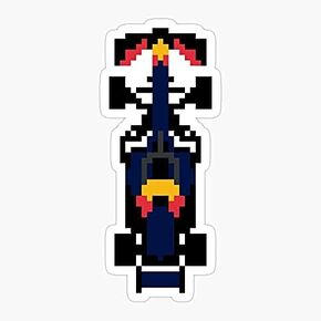 Art Racing Formula Blue Pixel Redbull 1 F1 - Sticker Graphic - Vinyl Waterproof Sticker Decal Car Laptop Wall Window Bumper Sticker
